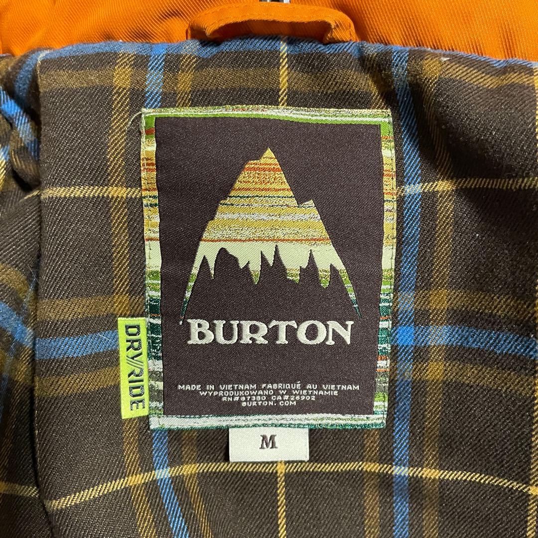 Burtonバートンスキーウェアスノーボードジャケットパーカーフード付きオレンジ