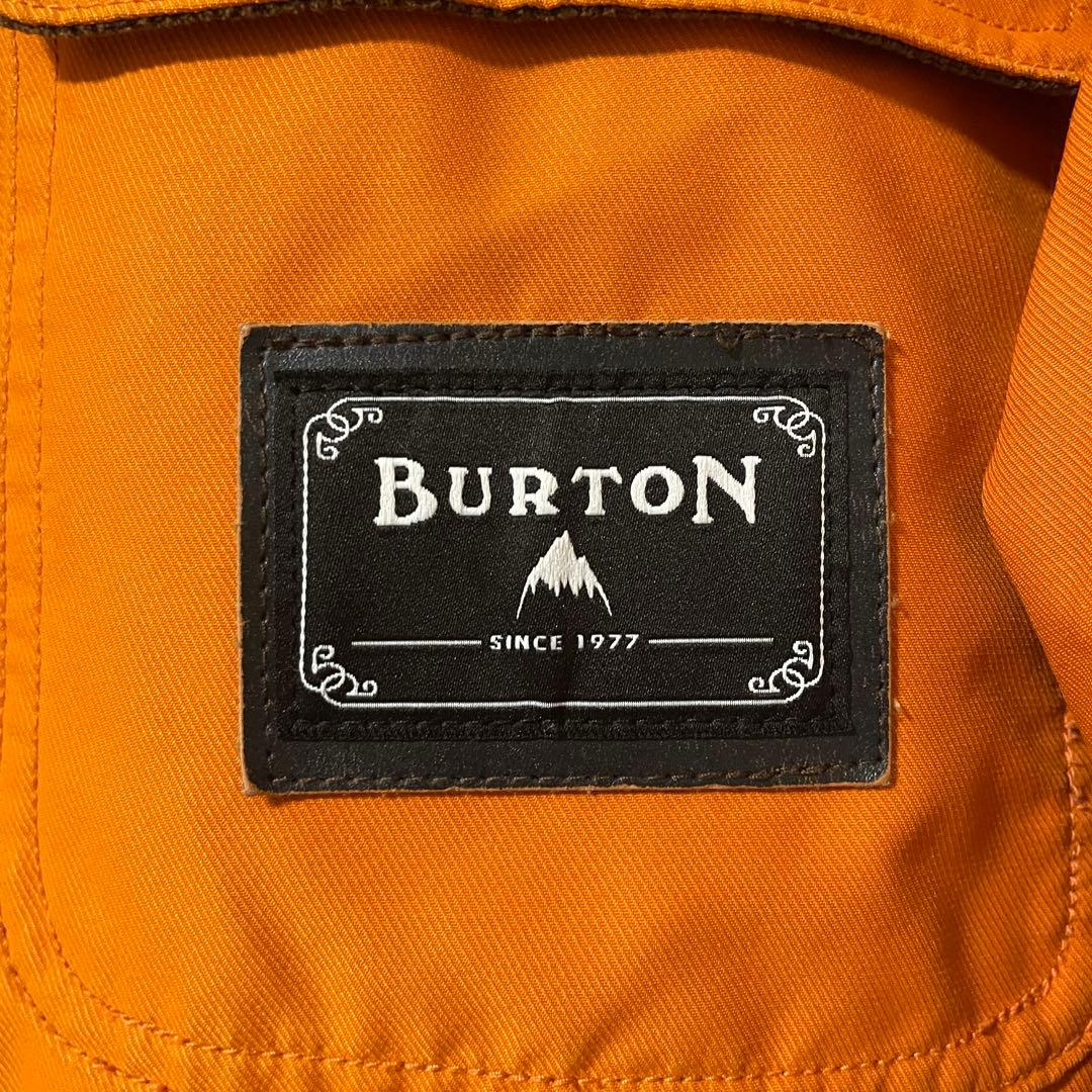 Burtonバートンスキーウェアスノーボードジャケットパーカーフード付きオレンジ