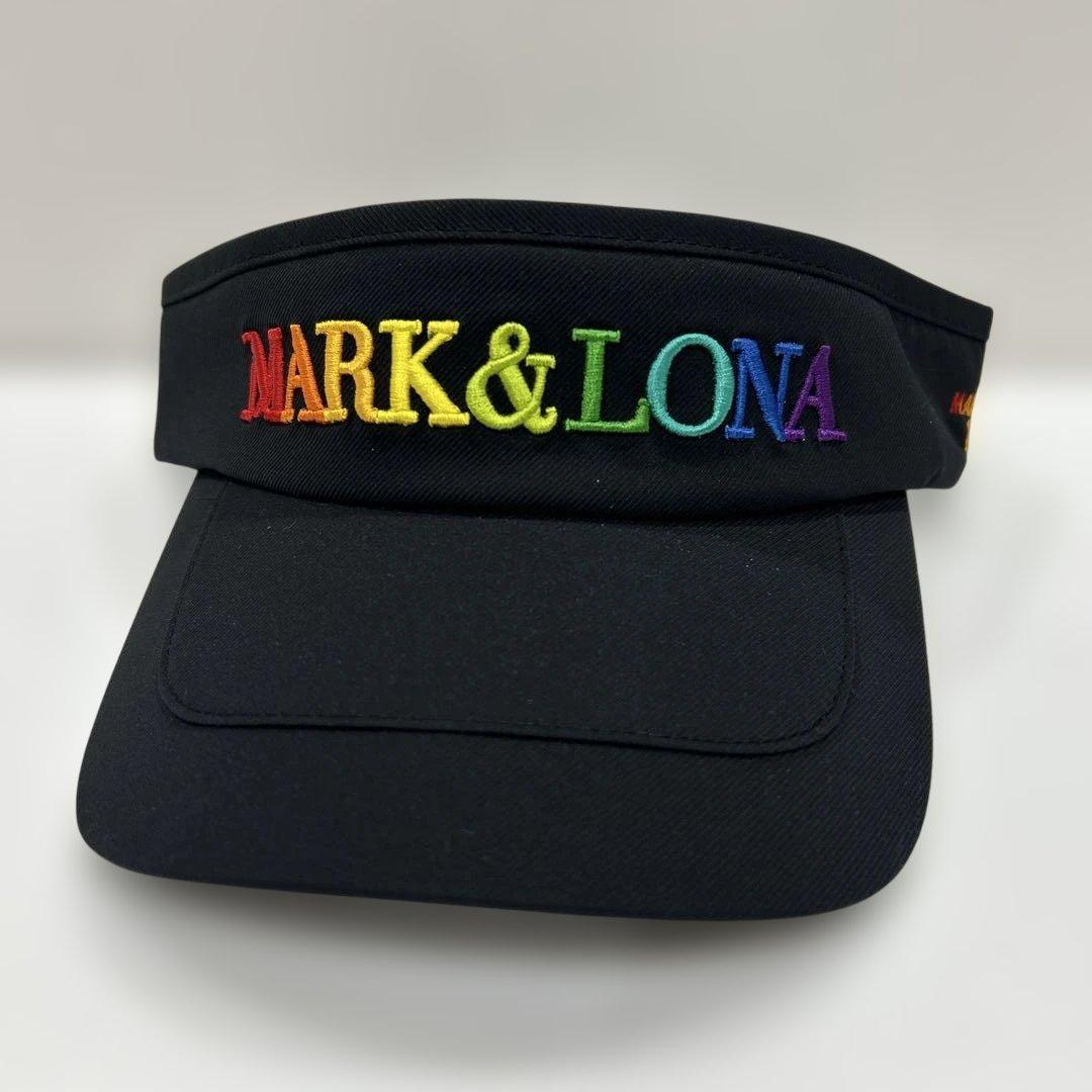 新品❤️MARK&LONA ブラックバイザー カラフル刺繍