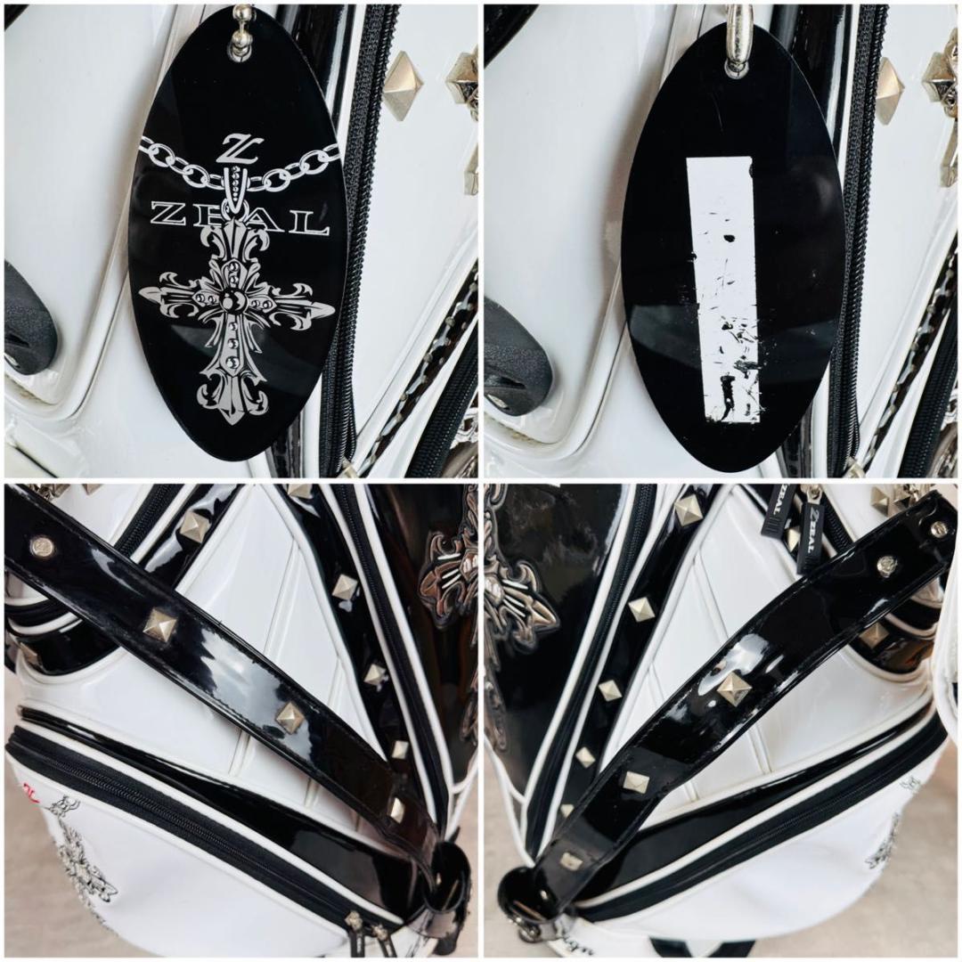 ZEAL ゴルフバッグ キャディバッグ 希少デザイン 6分割 クロス エナメル