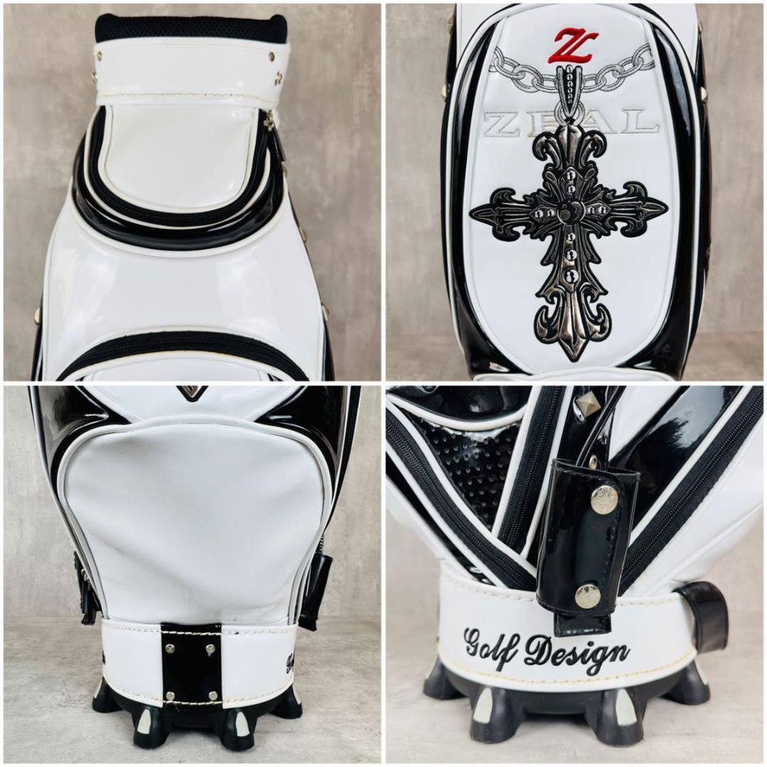 ZEAL ゴルフバッグ キャディバッグ 希少デザイン 6分割 クロス エナメル