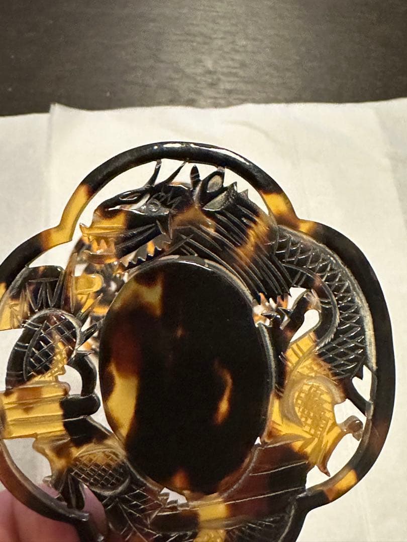 べっ甲 鍔 木刀用　太刀、小太刀２枚組