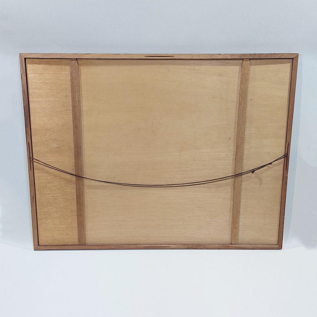 版画　詩:高木恭造　吹雪 フギ 額装 サイン・落款有り 額付