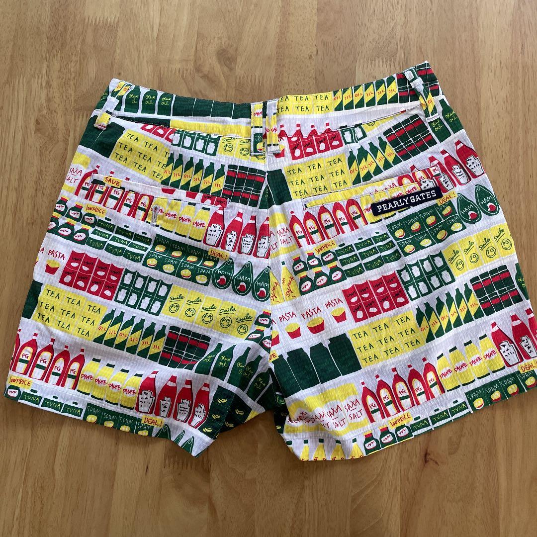 PEARLYGATES スーパーマーケット柄ショートパンツ