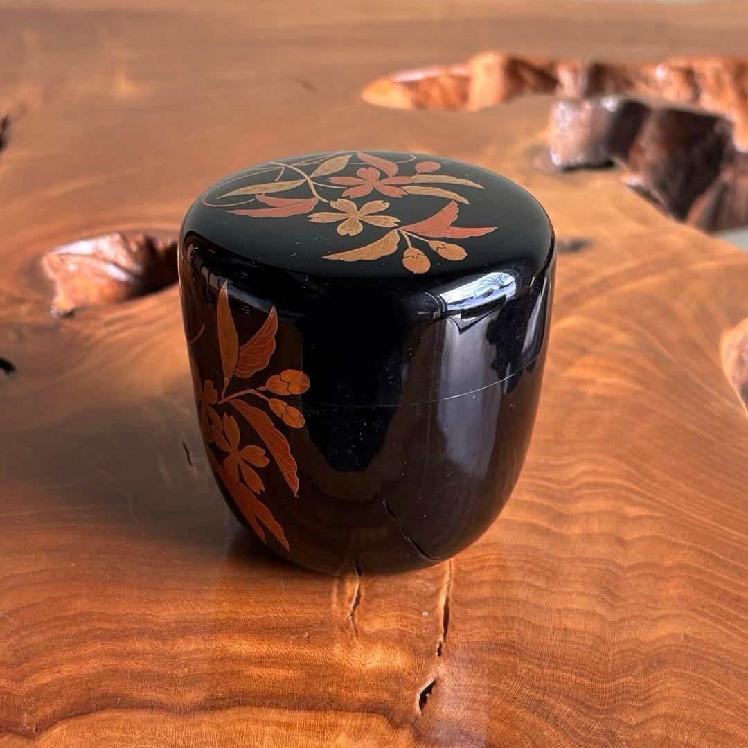 細川司光 桜蒔絵 輪島塗 大棗 茶道具 共箱