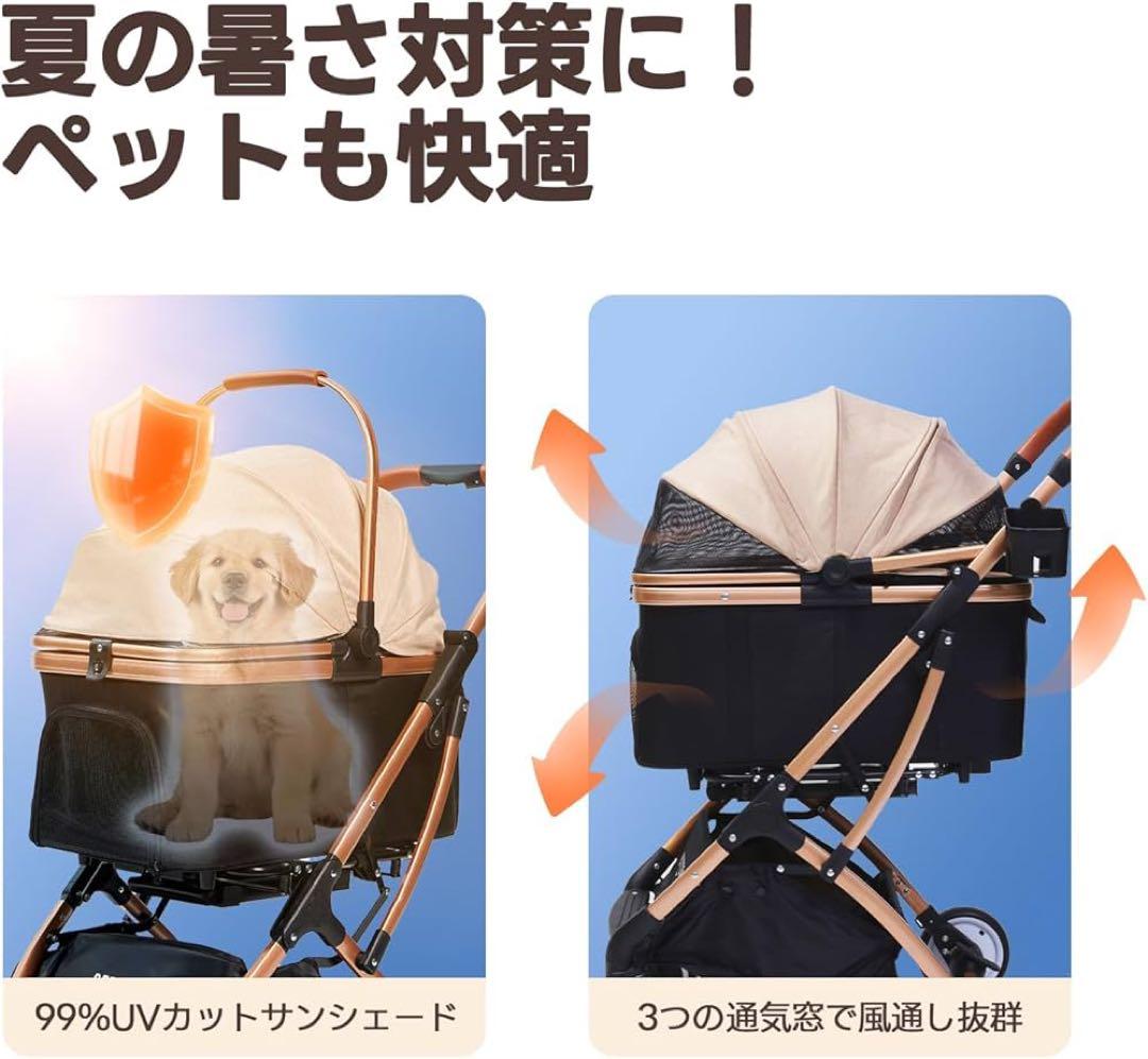 n*s様 PETTENA 最新ペットカート 折りたたみ式 黒