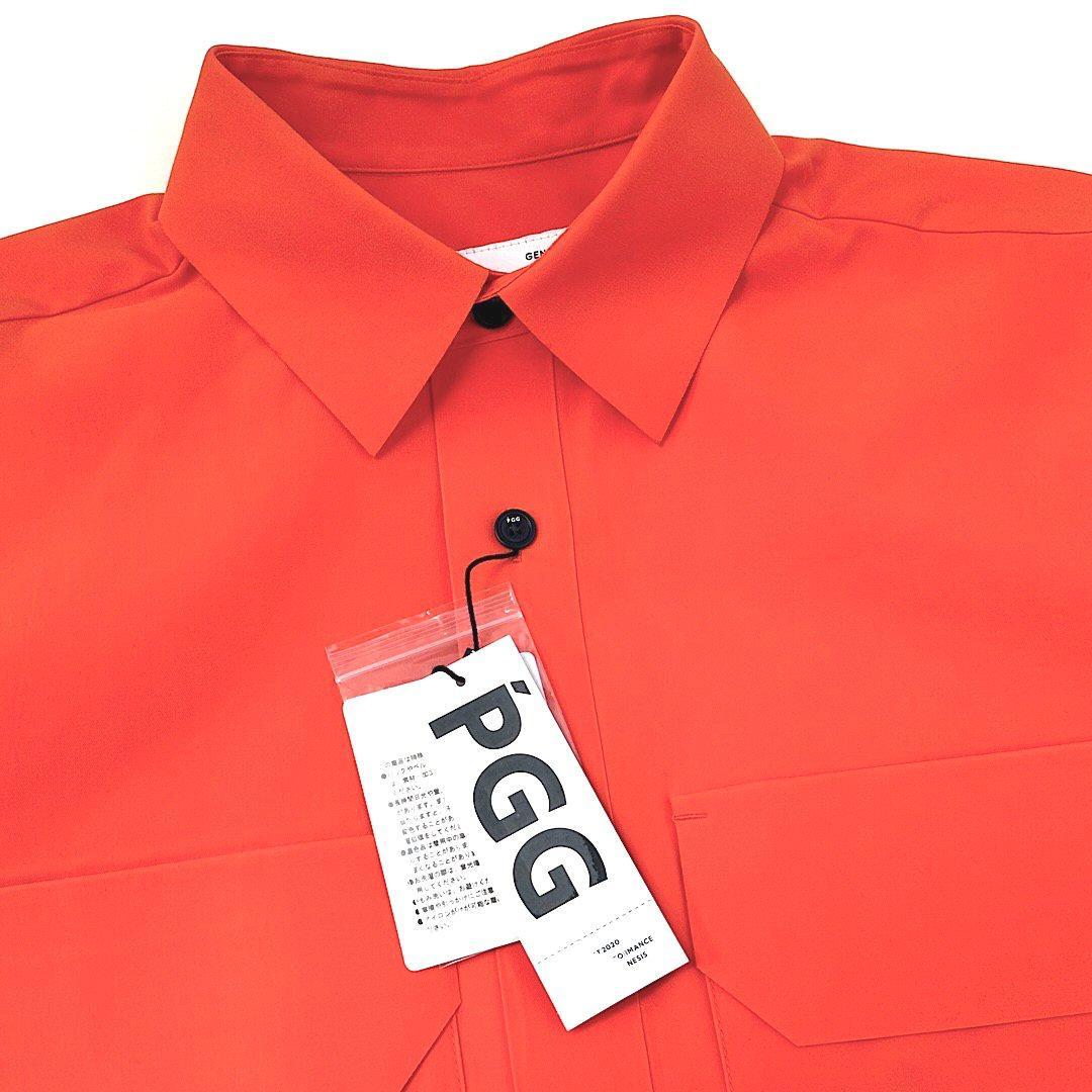 202 PGG 新品タグ付 定価33,000円 シャツブルゾン オレンジ 5 L