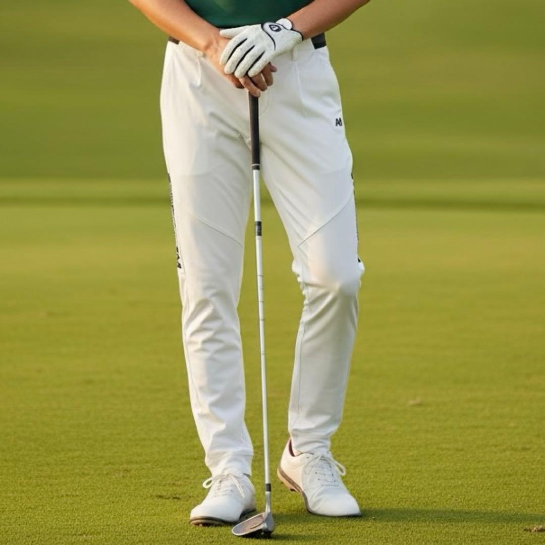 美品　マスターバニー　ジョガーパンツ　S〜M相当　白　黒　ドライ素材　3