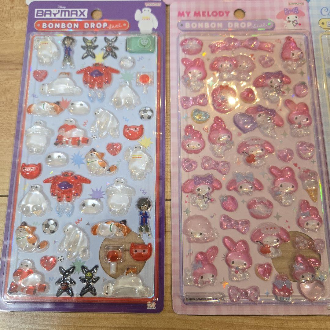 ボンボンドロップシール ディズニー サンリオ12枚セット