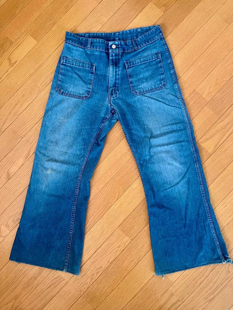 80's SEAFARER セーラー・デニム PX品U.S.NAVY ステンシル