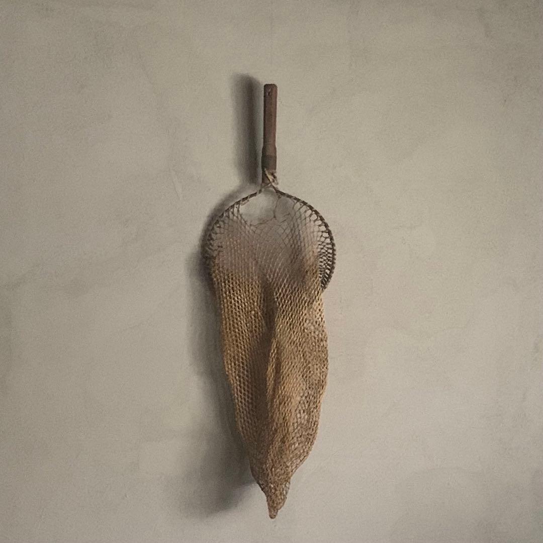 古い 玉網 タモ 古道具 アンティーク オブジェ