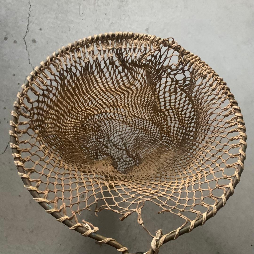 古い 玉網 タモ 古道具 アンティーク オブジェ