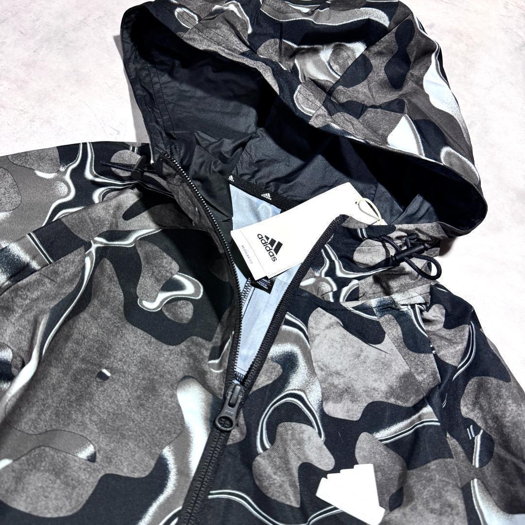新品 正規品 Msize アディダス 上下セットアップ 総柄 3ストライプ