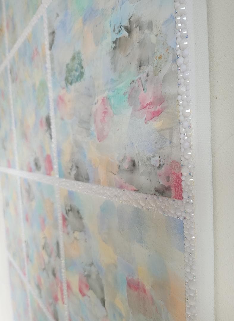 純情可憐 / 抽象画 キャンバス 90×65㎝ 原画のみ モダン アートパネル