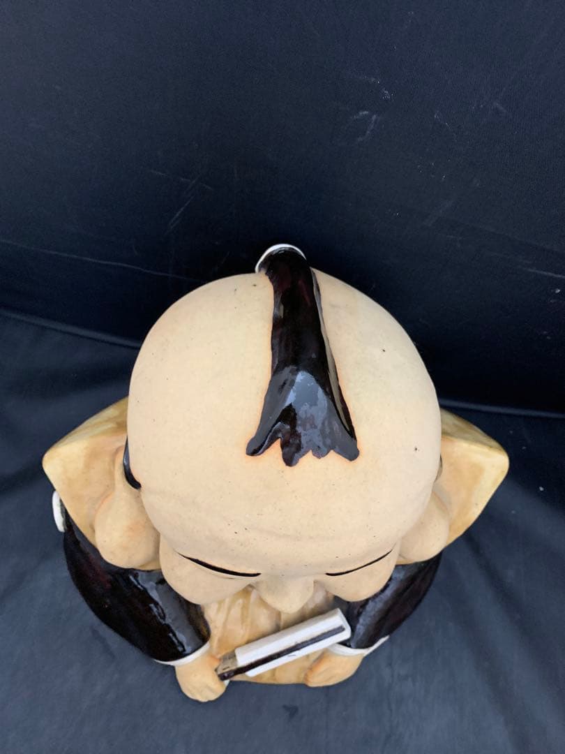 信楽焼　手づくり福助　座布団付き　商売繁盛　福助人形