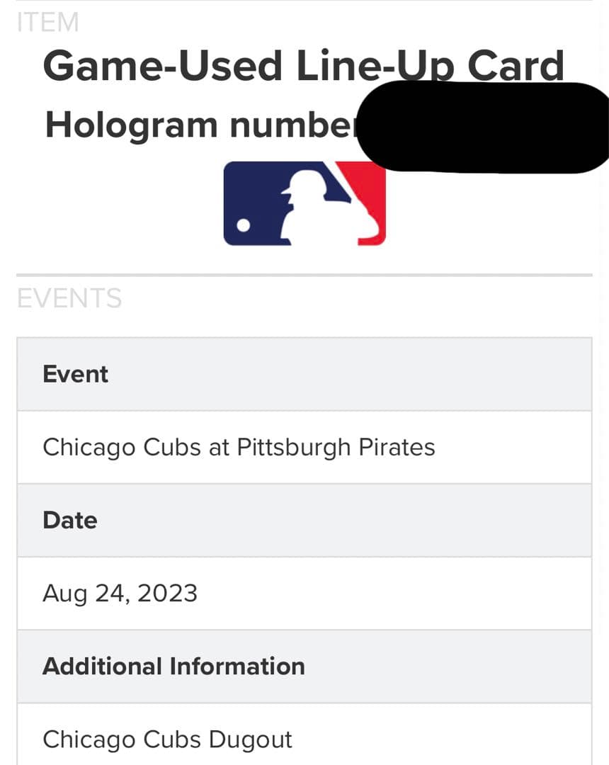 No.5 鈴木誠也　実使用　ラインナップカード　サイン　検) tシャツ　大谷翔平