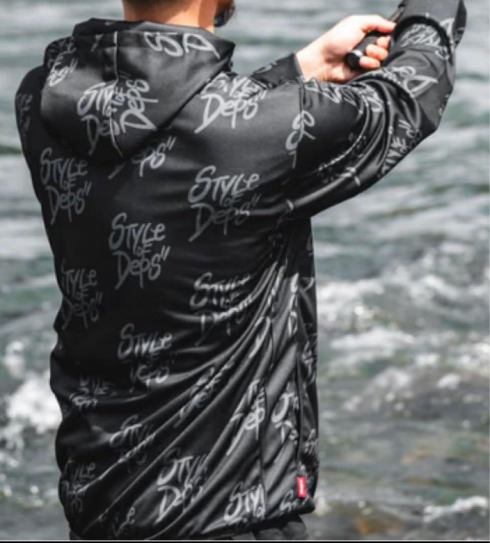 希少！美品！M！depsデプス ドライメッシュ フーディー UV 総柄デザイン