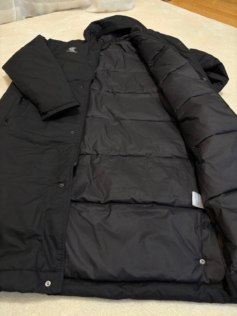 美品✨ACUOREアクオレ 黒 ロングベンチコート　L