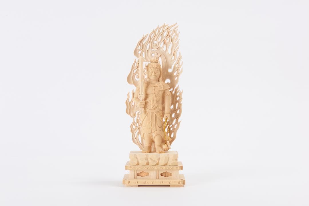 桧　立不動明王　30ｃｍ #021