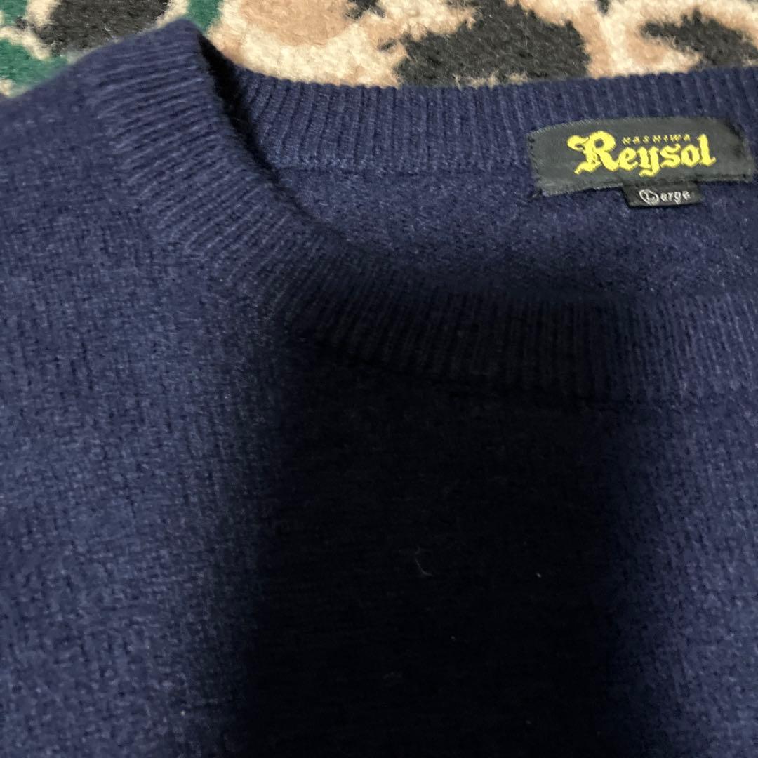 レア　柏レイソル　カシミヤ100 ニット　L セーター　ネイビー