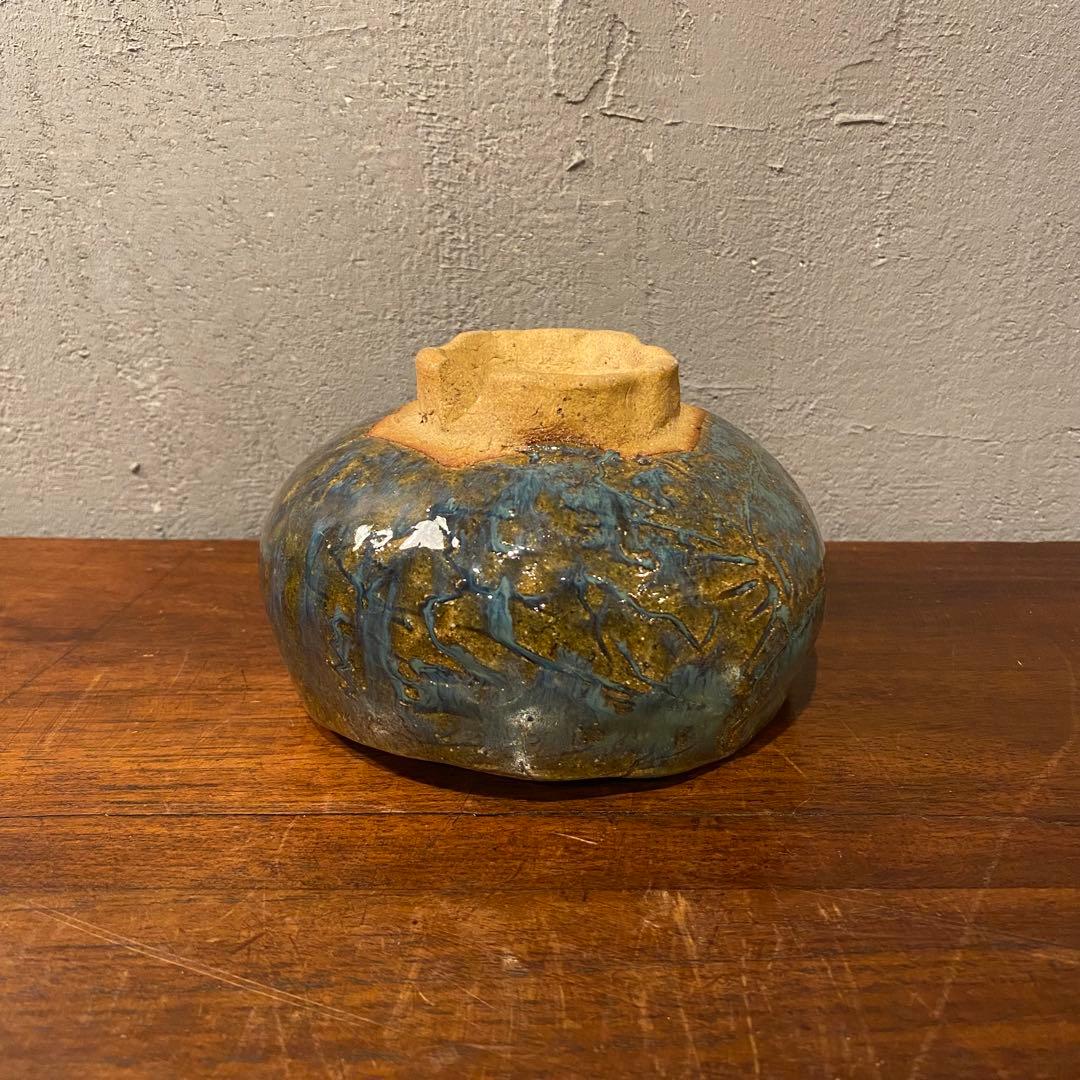 出雲楽山焼き 抹茶碗 釉薬 骨董品 コレクション 古美術 時代物