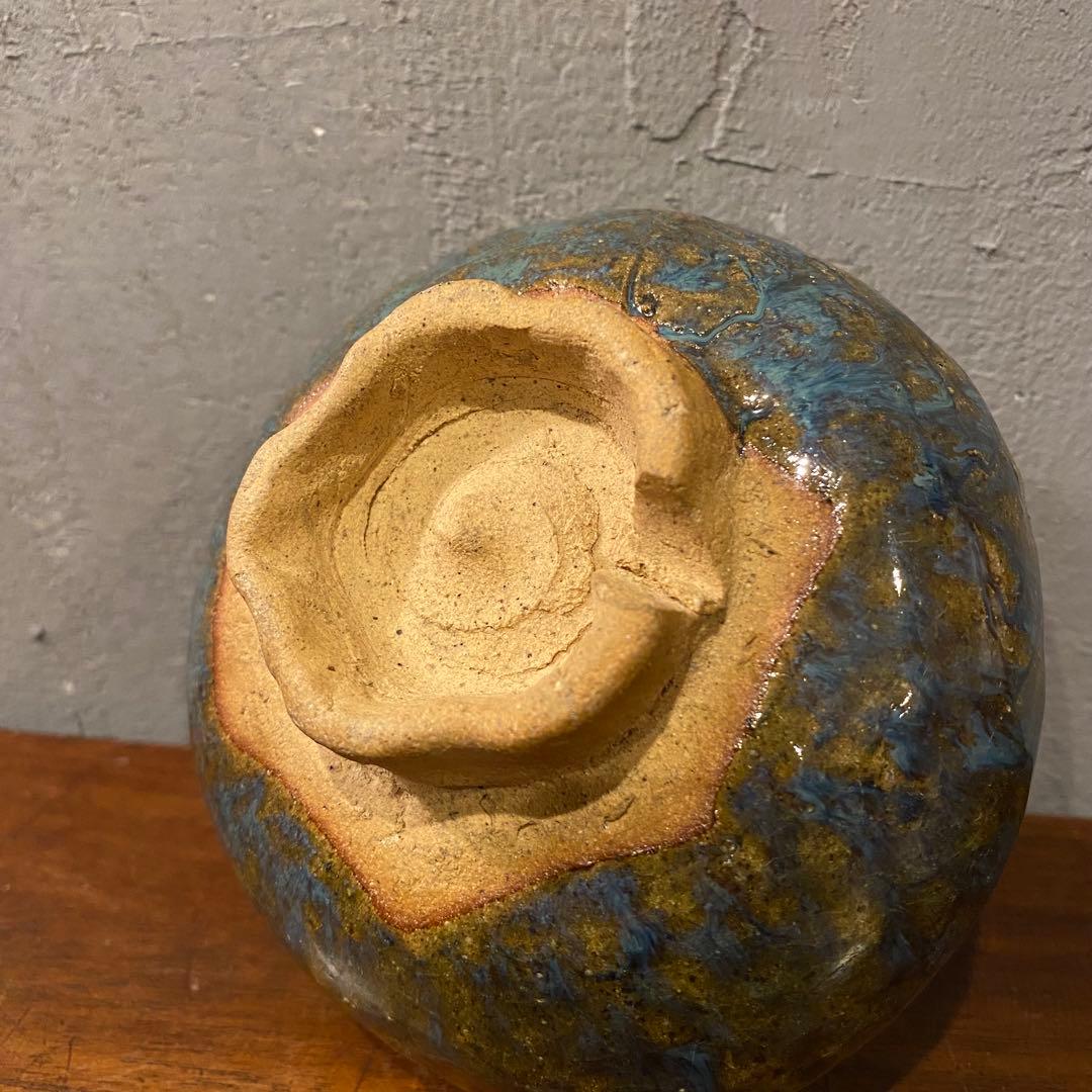 出雲楽山焼き 抹茶碗 釉薬 骨董品 コレクション 古美術 時代物