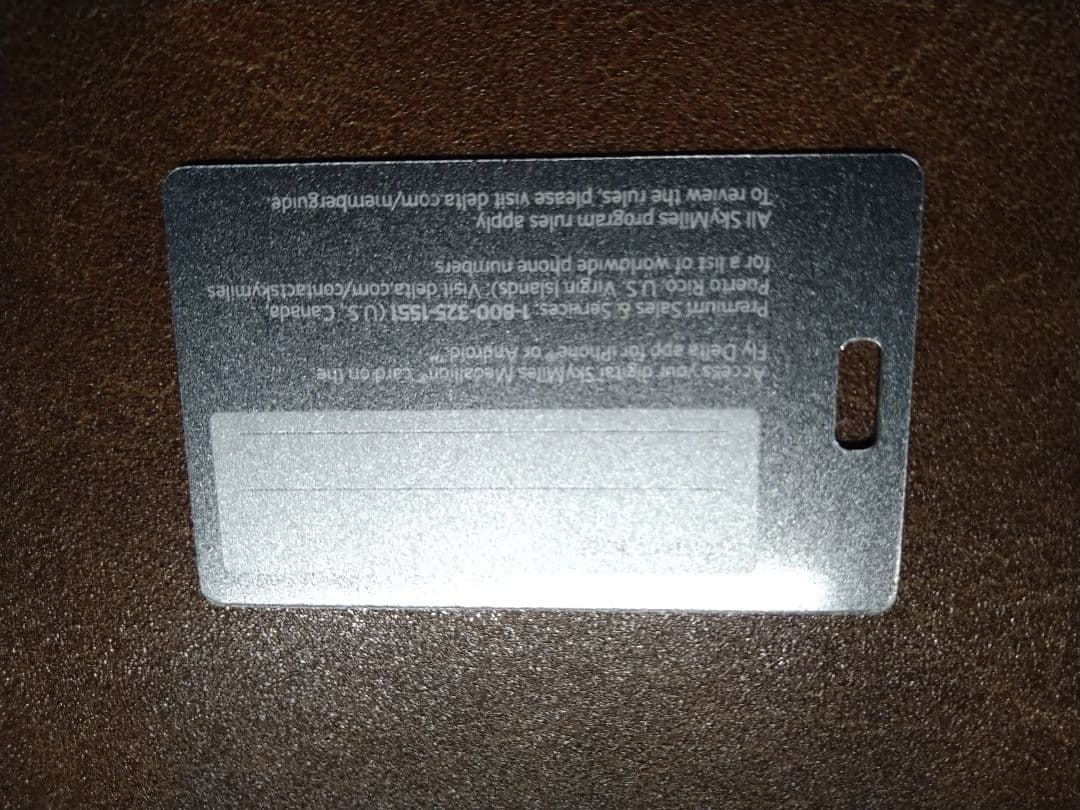 【超レア品】デルタ航空 M2 ミリオンマイラー プラチナメダリオン ネームタグ