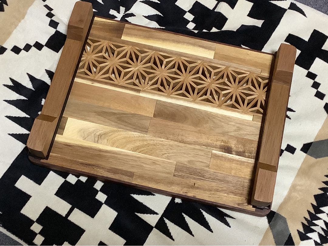 スノーピークシェルコン25サイズスライド天板組子細工ヘキサゴ124ウォールナット