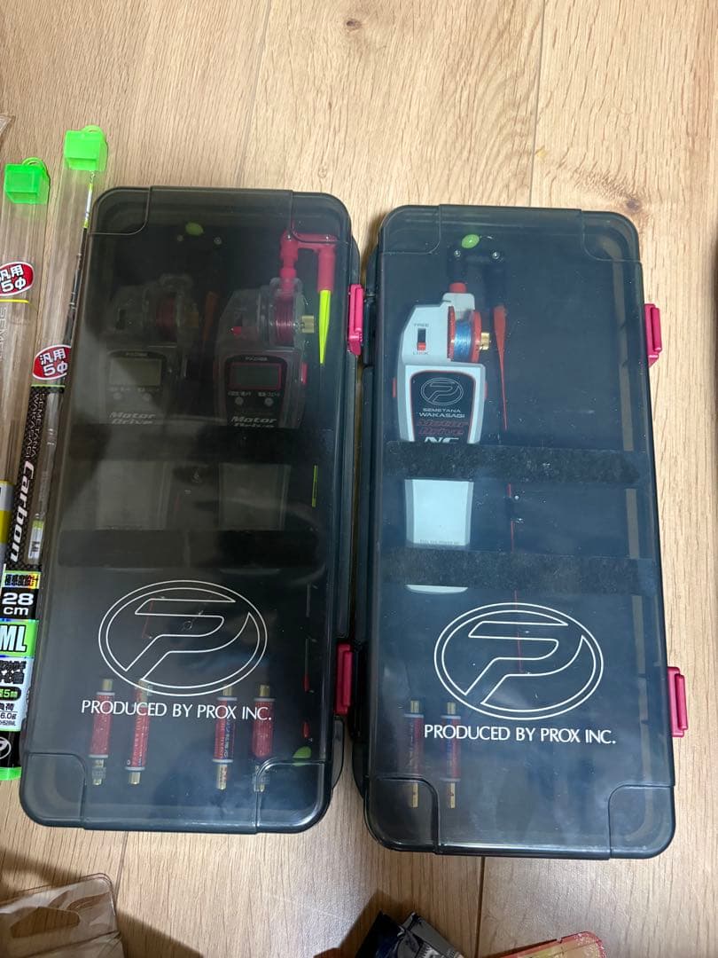プロックス　ワカサギ釣りセット　リール　穂先　ケース　モータードライブ　PROX