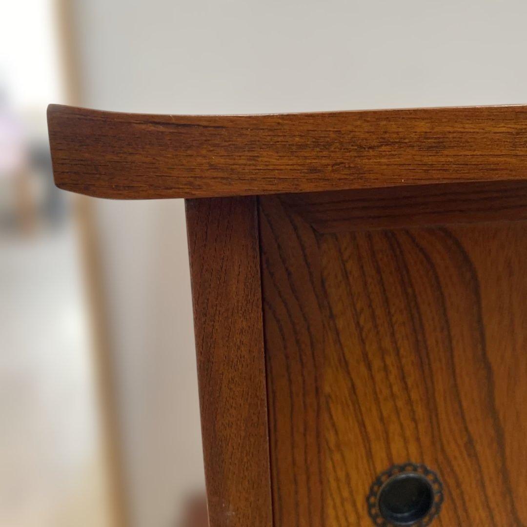 木製（欅？）シンプル置き床　引き出し付き