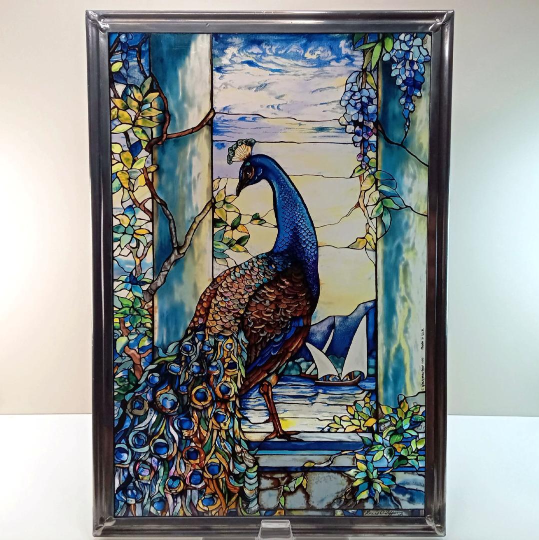 ルイスCティファニー ステンドグラス Peacock孔雀 グラスマスターズ社