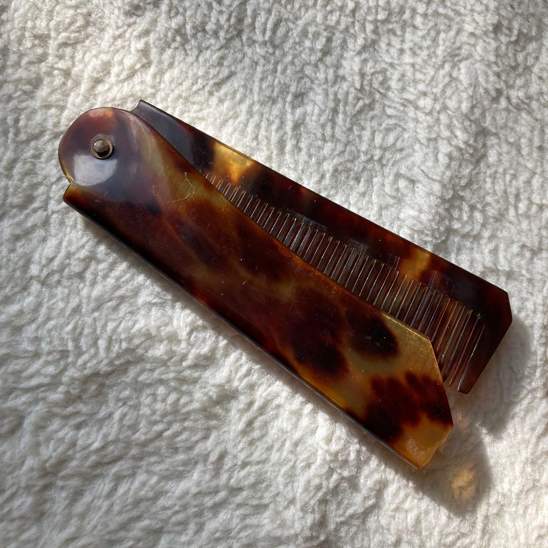 鼈甲　ベッコウ　べっ甲　櫛　ヴィンテージ　アンティーク