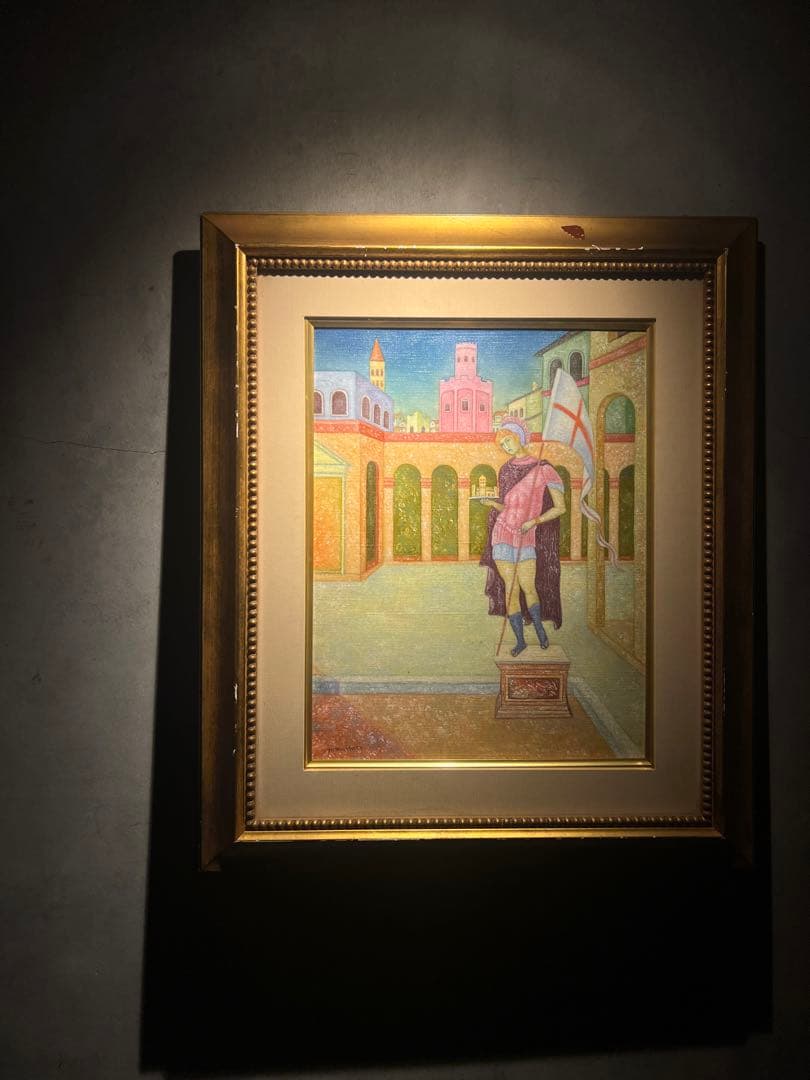 宗教画　肉筆油彩画