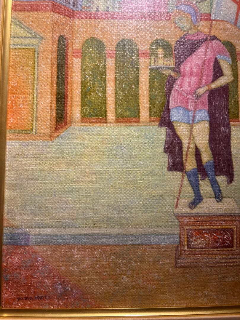 宗教画　肉筆油彩画