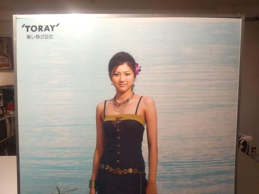 貴重 東レ 水着 キャンペーンガール 直筆サイン入り 山岸舞彩 ポスター 看板