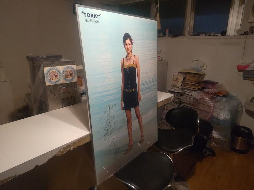 貴重 東レ 水着 キャンペーンガール 直筆サイン入り 山岸舞彩 ポスター 看板