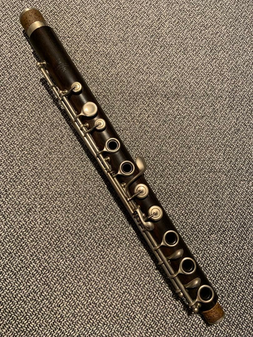 【19世紀オリジナル】円錐ベーム式木製フルート　19世紀末パリ製　コーカスウッド