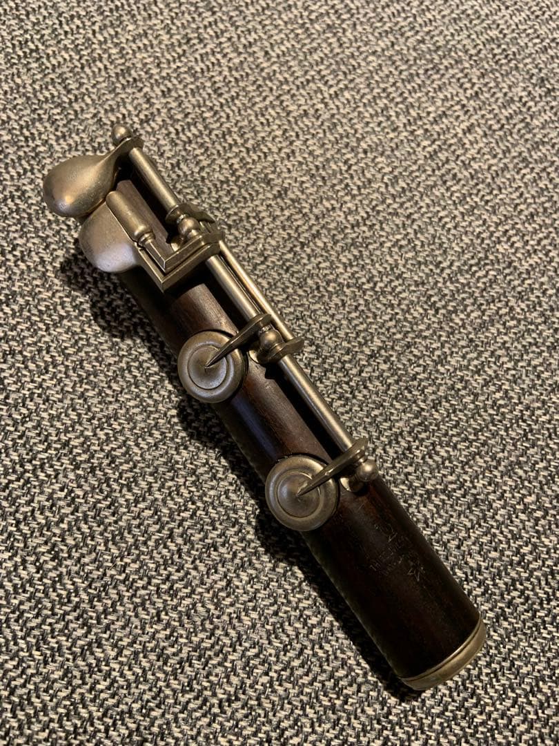 【19世紀オリジナル】円錐ベーム式木製フルート　19世紀末パリ製　コーカスウッド