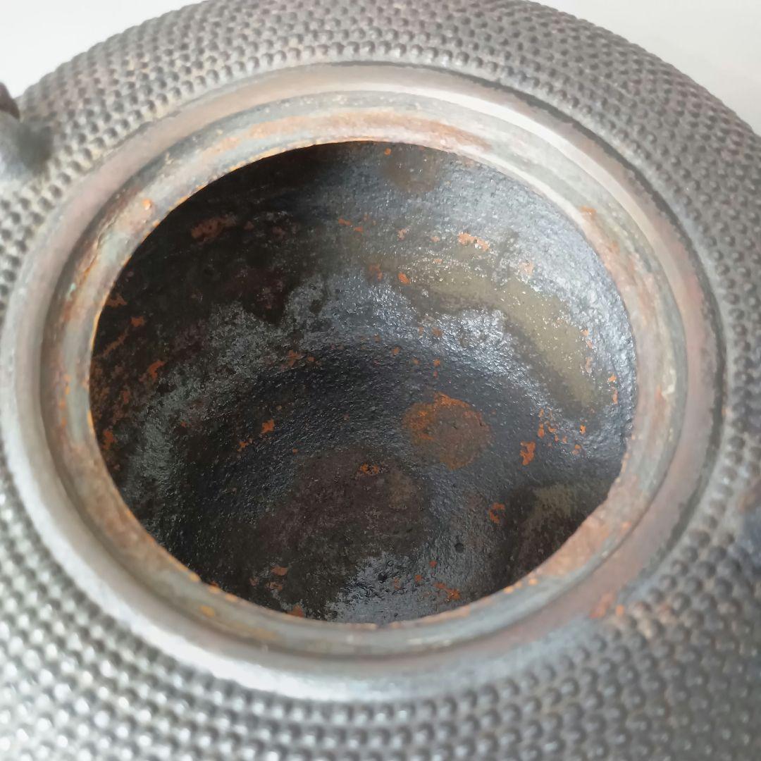 人間国宝 高橋敬典 正寿堂 霰 粒銀象嵌堤手 斑紫銅蓋 鉄瓶