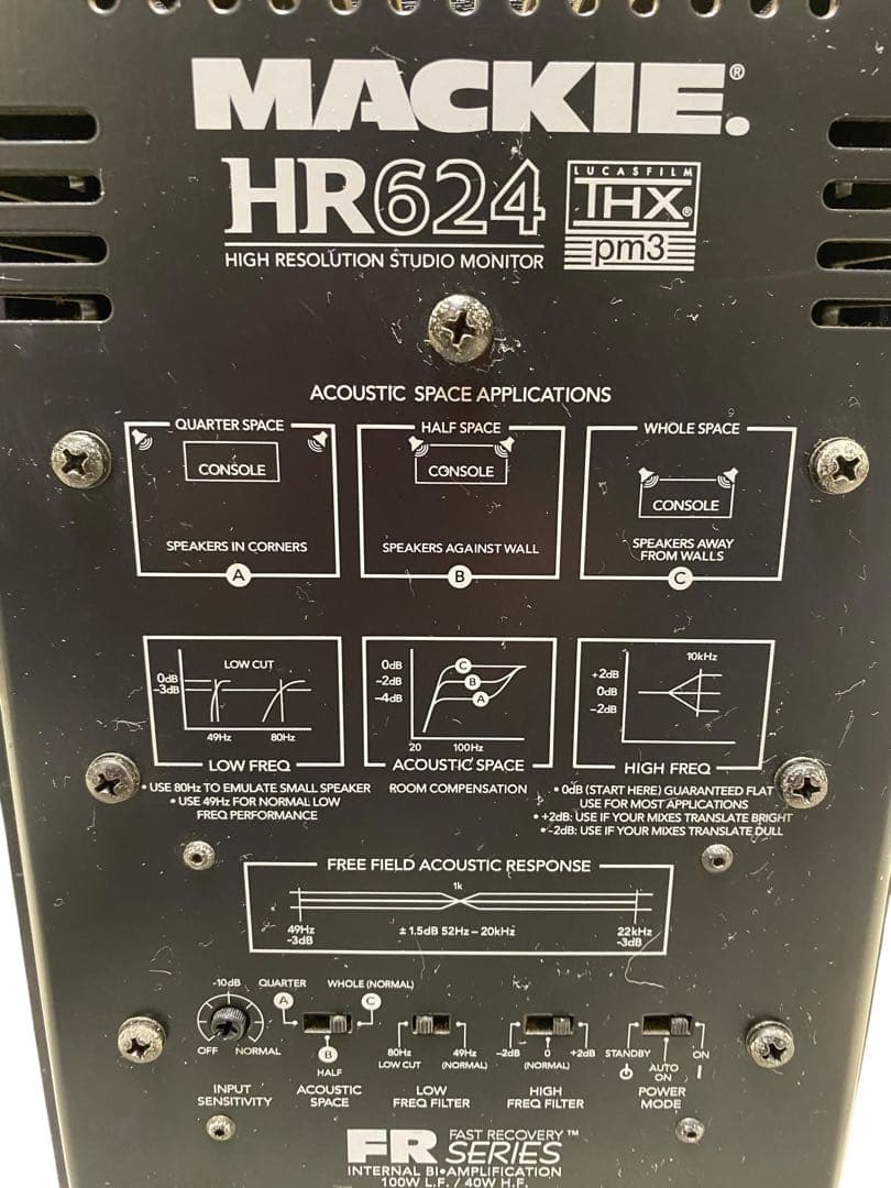 MACKIE マッキー HR624 THX pm3 スタジオモニター スピーカー