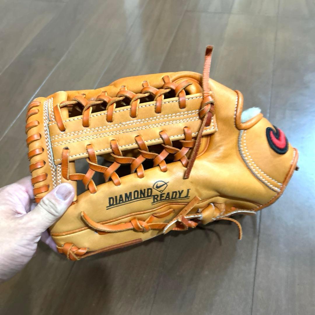 【左利き用】NIKE ダイアモンドレディーJ 軟式グローブ オレンジ