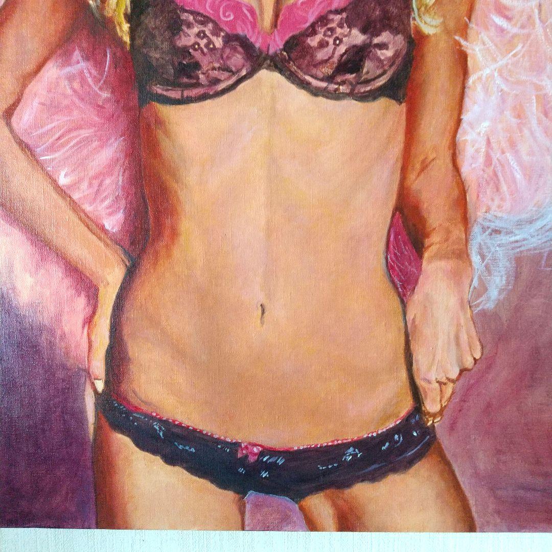 女性の肖像 油彩画 20号 P20 油絵 人物画#3