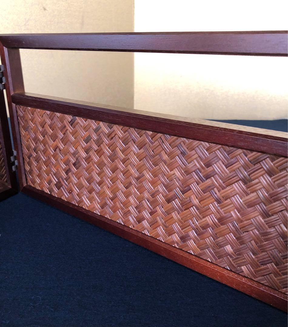 ‼️割引《R》煎茶 網代 片袖 江戸間用風炉 両面使い 元箱　250901G5