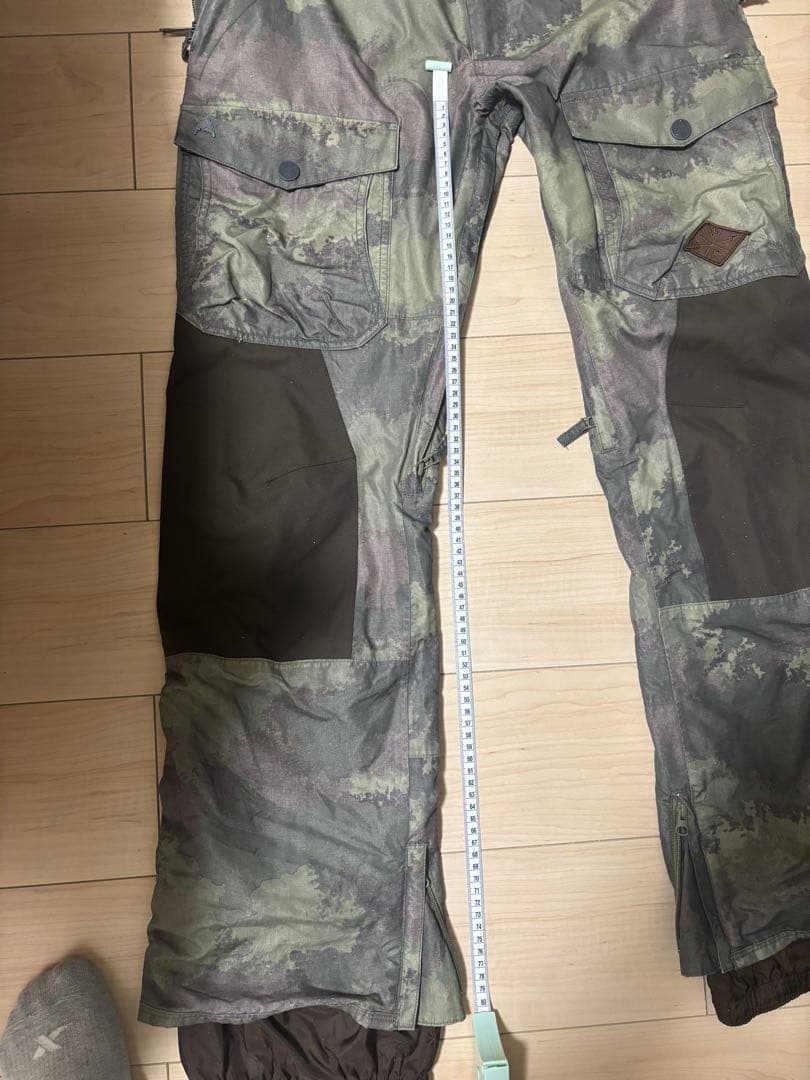 Burton迷彩スノーボードウェアビブパンツ