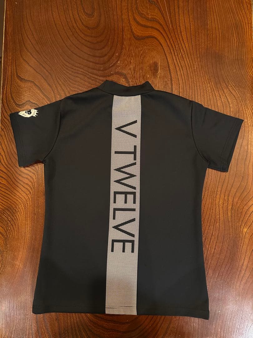 V12 レディース モックネック 半袖シャツ ブラック 美品