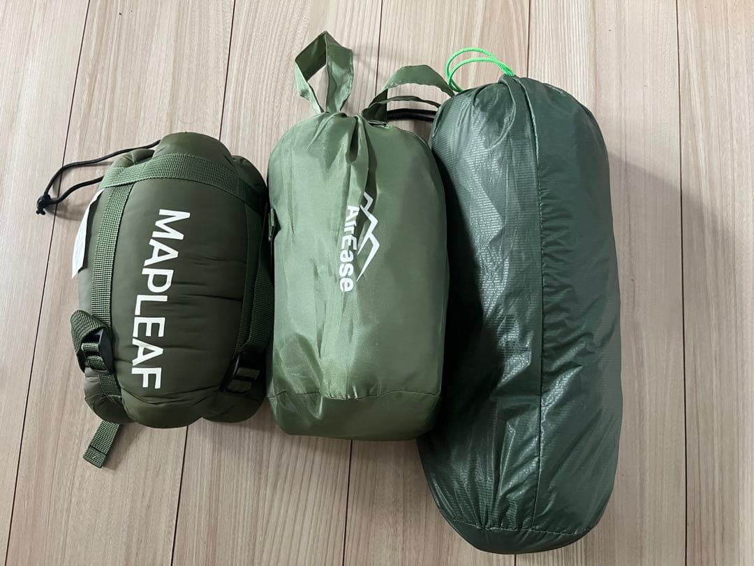 ULソロテント　シュラフ　エアマット　セット