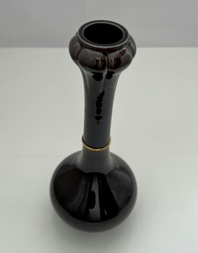 紫交趾 柚子口 花入 中村 翠嵐 茶道具