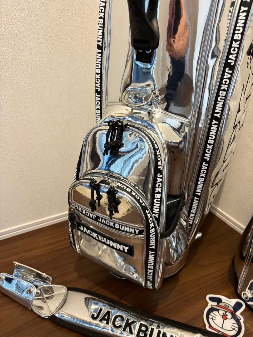 【超美品⭐︎】ドラえもん メタリック キャディバッグ ヘッドカバーつき！