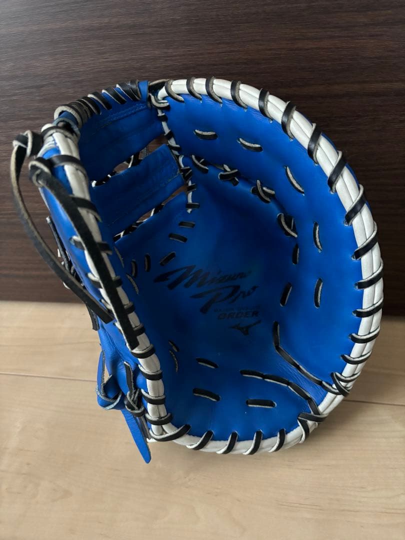 値下げ可 ミズノプロ ファーストミット オーダー 軟式用 ダイバーシティブルー