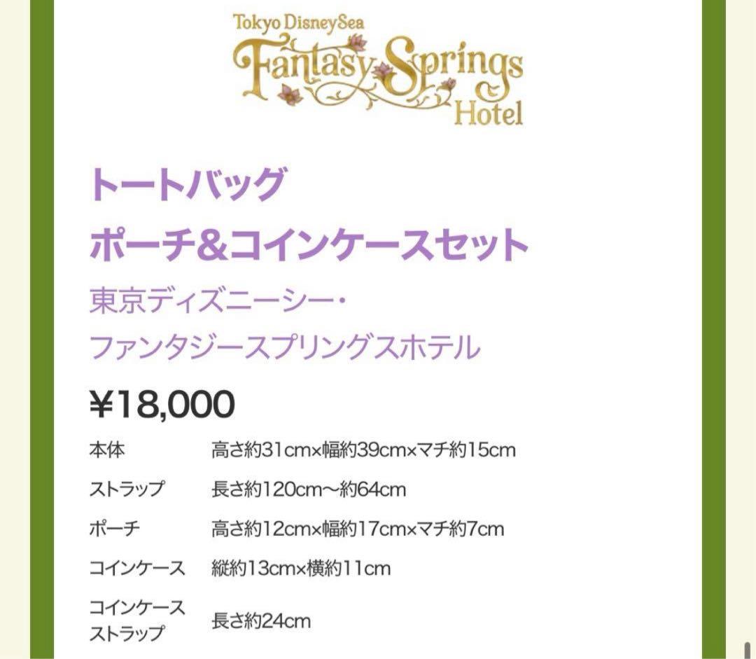 新品未使用ファンタジースプリングスホテル 宿泊者限定バッグ ポーチ&ケース